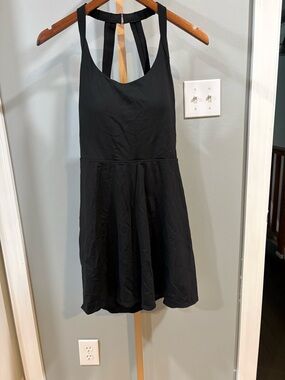 Heathyoga Black Tennis Dress with built in Shorts Large